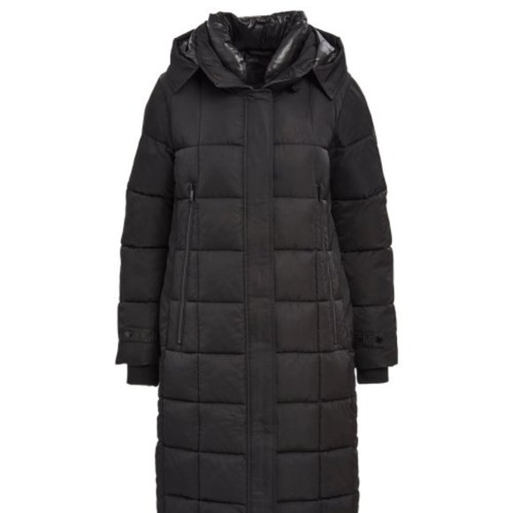 Steve Madden Black Hooded Puffer Parka (L) NWT - Picture 1 of 2